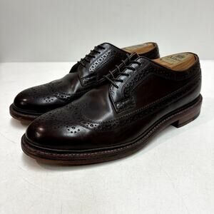 EXCELLENT Grant Stone x J. Crew Ludlow Longwing Wing Tip Bench Made Brown 10